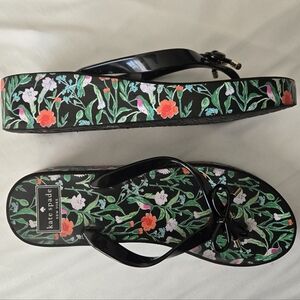 Kate Spade Hummingbird Platform Flip Flops Size 10